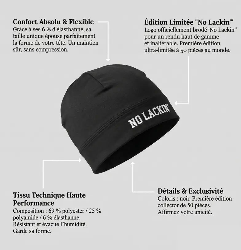 NO LACKIN' BEANIE (BLACK)